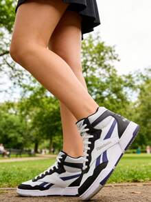 Reebok White Bb 4000 II Mid Unisex Tennis Shoes - Black and White - View 6