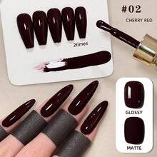 仙智和 15毫升 1支/3支装红色凝胶指甲油套装 - 亮面和哑光美甲套装，UV/LED固化可卸凝胶，沙龙及DIY美甲，持久无酒精凝胶指甲油（深红色、樱桃红、酒红色）亚克力按压式美甲贴片，持久美甲用品，DIY美甲，女士美容礼品 - 彩色 - 查看 11