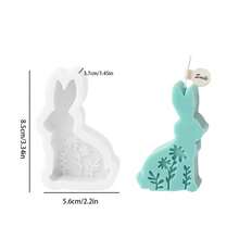 Geometric Relief Rabbit Silicone Candle Mold, DIY - White - View 2