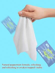 Cooling Wet Wipes, Refreshing Sweat & Oil Removing Facial Cleansing Wipes - Multicolor - View 9