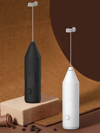 1pc Electric Milk Frother, Wireless Battery Operated Milk Frother, Milkshake Blender, Home Baking Tool, Cross-Border Milk Frother, Coffee [1 Speed Electric Milk Frother] Handheld Electric Milk Frother, Milk Foamer, Coffee Frother With Stainless Steel Whisk, Suitable For Coffee, Matcha, Latte, Cappuccino, Hot Chocolate