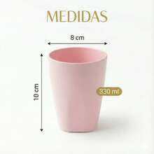 Set Of 30 Colorful Plastic Cups 330ml For Schools, Daycare Centers, And Parties - Baby Pink - View 4