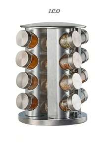 Especiero Giratorio de 16 Frascos, Almacenamiento para Especias, Organización de Cocina - Ver 4