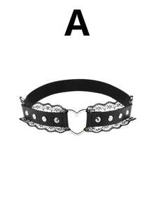 1/3Pcs Adjustable Star-Shaped Leg Garter With Anti-Slip Clips, Elastic Gothic Thigh Ring Garter For Women And Girls - Black - View 9