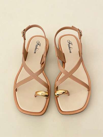(Please Order By Size Chart) Women's Solid Color Open Toe Flat Sandals, Women's Summer Sandals, New Beach Sandals, Elegant Casual Versatile Women's Flat Slide Sandals, Women's Flat Sandals, Open Toe Sandals, Open Toe Slippers, Brown Slippers, Brown Sandals, Thong Sandals, Thong Sandals, Sandals, Summer Shoes, Beach Sandals, Sandals For Women, Vacation Sandals