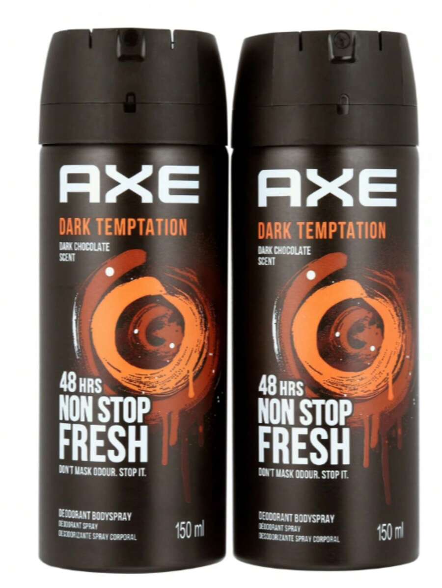 Desodorante corporal en spray Axe Dark Temptation para hombres, 150ml - 2 piezas - Ver 1
