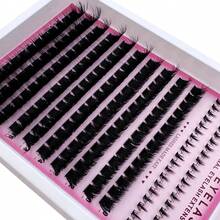 160D Extra Long Lashes, 6-18mm Length, DD Color, 178pcs/Pack, Thick Individual Lashes, DIY Eyelash Extension, Cartoon Style, Mink Material, Suitable For Various Makeup Looks, Reusable, Applicable For Daily Makeup, Cosplay, Daily Life, Wedding, Date, Party, Music Festival, Halloween, Christmas And Other Occasions - DD - 查看 8