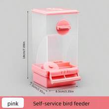Transparent Bird Cage Hanging Food Bowl, Anti-Splash External Bird Feeder, Parrot Water Feeder, Bird Feeding Supplies, Parrot Automatic Feeding Grain Shell Separation Tiger Skin Phoenix Anti-Spill Hanging Style Anti-Splash Anti-Spill All-In-One Feeder - None - View 3