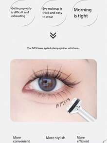 二合一防水防晕染眼线睫毛膏套装，持久卷翘定型 - 彩色 - 查看 6