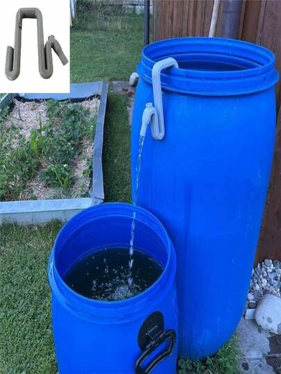 1pc Rainwater Transfer And Overflow Pipe Solution - Self-Priming Siphon Hose Set, Easy Automatic Drainage And Refilling - Emergency Flood Control, Fish Tank, Swimming Pool - Gravity Flow, No Power Consumption - Labor-Saving Tool, Suitable For Home Garden Garage, Efficient Water Transfer, Plastic Pipe, Leak-Proof Design, Swimming Pool Owner