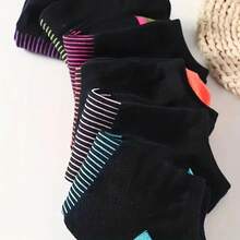6 Pairs Black Minimalist Waist-Binding Creative Versatile Sports Ankle Socks - Multicolor - View 3