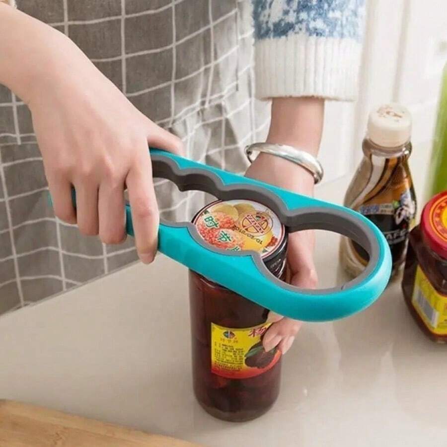 4-In-1 Multi-Function Jar Opener - Effortless, Non-Slip Grip For Easy Jar Opening, Perfect For Seniors, Weak Hands, Home, And Restaurant Use - Durable, Space-Saving Design For Kitchen Convenience
