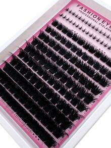 2-In-1 Eyelash Cluster, Includes 200D Long Lashes And Lower Lashes, Length 6-18mm, DD Color, 158pcs/Set, Thick Individual Lashes, DIY Lash Extension, Cartoon Style, Mink Hair Material, Suitable For Various Makeup Looks, Reusable, Applicable For Daily Makeup, Cosplay, Daily Life, Wedding, Date, Party, Music Festival, Halloween, Christmas And Other Occasions - DD - 查看 3