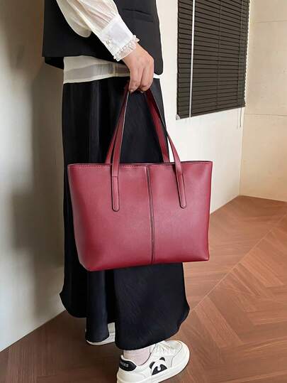 Medium Handbag & Shoulder Bag, Women's PU Leather Wallet With Top Handle (32*25*14cm) (Medium)