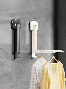 Multi-Functional Retractable Suction Cup Clothes Hanger, Wall-Mounted Window Drying Rack, Drill-Free Door Hanging Hook, Portable Travel Clothes Drying Rack, Foldable Dorm Laundry Rack, Suction Cup Storage Organizer - Multicolor - View 2