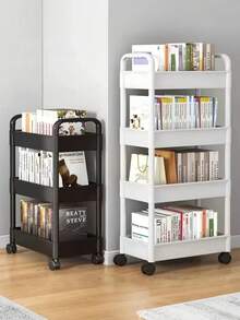 360° Rotating Mobile Storage Cart With Adjustable Shelves, Multi-Tier Organizer Rack For Kitchen, Bedroom, Outdoor Camping, Storage, Room Decor, Kitchen Supplies, Bathroom Accessories - Multicolor - View 5
