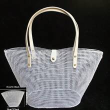 1 Set Of Black Mesh Plastic Embroidery Hand-Woven Bag DIY Tool Kit, Wallet DIY Material, For Handicraft Lovers, Handmade Gift - 1 Set - View 12