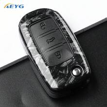 ABS Carbon Fiber Car Key Case Cover For VW Polo Tiguan Passat B5 B6 B7 Golf 4 5 6 MK6 Jetta Lavida Skod Octavia Seat - a - View 8