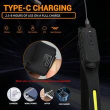 1 Stück Wiederaufladbarer LED+COB Stirnlampe - Multifunktional, Hochleistung, Bewegungssensor, 5 Beleuchtungsmodi, wasserdicht, Typ-C Aufladung, Mehrzweck Outdoor Beleuchtung für Camping, Wandern, Angeln, Laufen - Verschiedenfarbig - Übersicht 6