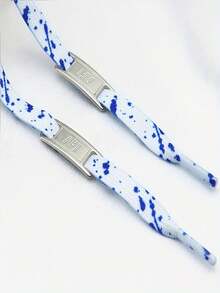 1對鞋帶及2入組裝飾扣-中性時尚圖案印花鞋帶，適用於帆布鞋、運動鞋、白色鞋、滑板鞋、高筒鞋，男女適用 - 彩色 - 查看 6