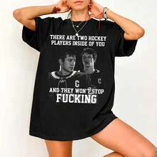 Ilya Rozanov Shane Hollander Shirt, Hudson Williams Connor Storrie, Heated Rivalry Shirt, Queer Hockey Couple T Shirt - Black - View 6