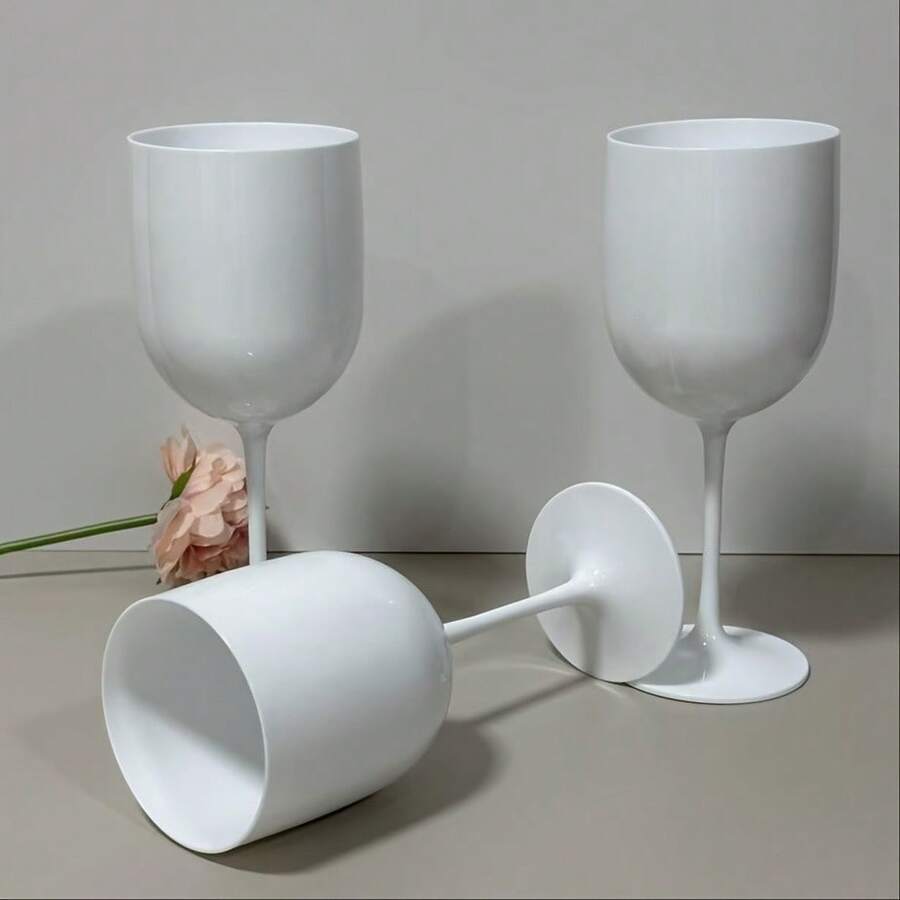 480ml Pink & White Ceramic Champagne Flute, Made Of Shatterproof And Pressure-Resistant Material, Suitable For Wedding, Party, Picnic, Valentine's Day Gift - A - View 1