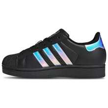 Adidas Originals Superstar II Teenager Casual Sneakers Black Pink JQ0284 | Retro Heritage Style, Timeless Silhouette - xanh đen - Xem 1