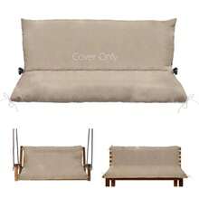Swing Cushion Cover Replacement 47 X 40 Outdoor Porch Swing Cushions 2-3 Seater Replacement Cover With Ties And Buckle Waterproof For Outdoor Patio Porch Swing Cushions Tan - 譚 - 查看 8