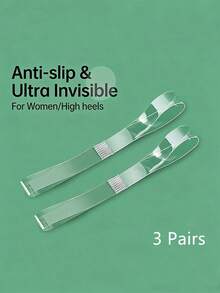 Correas antideslizantes para tacones altos de mujer, fijador de zapatos transparente e invisible, evita que los zapatos se resbalen, adecuado para tacones de aguja - transparente - Ver 12