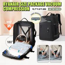 Myco Travel Bag Luggage Bag 40*25*20, Flight-Approved Multi-Functional Backpack, Women's Backpack, Vacuum Compression Bags With Vacuum Pump, Space-Saving Organizer, Frees Up 50% Of Space, Increased Storage, Vacuum Bag Backpack Combo Set - Rectangle - View 9