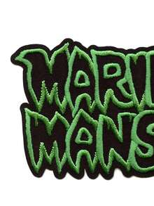 1PC Marilyn Manson Name Logo Patch Heavy Metal Rock Band Embroidered Iron On - Multicolor - View 4