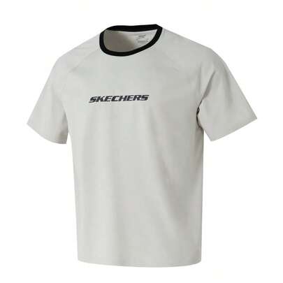 Skechers Camiseta de manga corta cómoda unisex para deportes, correr, entrenamiento físico, P225U118-02VP