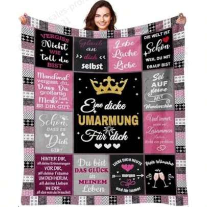 AOKILE Presente Ideal para Melhor Amiga, Manta de Abraço para Namorada, Presente de Aniversário para Melhor Amiga, Presente de Aniversário/Feriado para Mulheres, Irmãs, Colegas, Esposa e Mãe