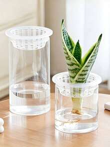8个种植篮，水培蔬菜种植篮，塑料花盆，适用于家庭阳台园艺和苗圃水培生产 - 彩色 - 查看 3