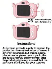 YAIUZGOO 1080P高清照片/视频迷你数码相机，配备2.0英寸屏幕、硅胶保护套、益智游戏、SD卡，是一款户外摄影相机，也是情人节/生日礼物的理想之选，电池容量为150mAh。 - 查看 6