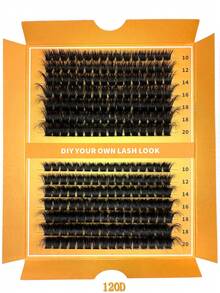 280/252/224/196/168 sợi Mi giả 8D cao cấp, mềm mại, tự làm - Độ dài hỗn hợp 10-20mm, mi cong kiểu Nga 0.07mm, dày và có thể tái sử dụng, tạo hiệu ứng ấn tượng cho người mới bắt đầu, dễ sử dụng - 14 hàng (Gói đa dạng 60D/80D/100D/120D/160D/200D) - D - Xem 16