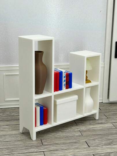 Doll House Wall-Mounted Bookshelf, Miniature Furniture, Mini Model House Decor Cabinet, Suitable For Displaying Tiny Models