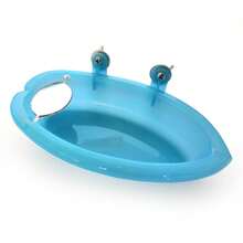Bird Bath Box Mirror Bird Bath, Hanging Plastic Bathtub, Bird Feeder Tray, Bird Cage Accessories, Parrot Shower Supplies, Parrot Feeder - Bath - View 8