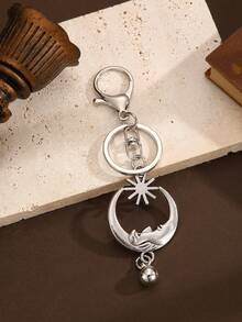 New Arrival Bag Charm & Car Keychain, Metal Material With Creative Turquoise Inlay, Thermal Print Zinc Alloy, Suitable For All Seasons - Silver - View 4