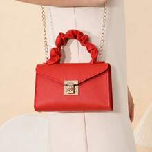 Soft Wrist Chain Crossbody Bag For Daily Wear, Cloud Wrist Handbag, Women Handbag - Red - View 1