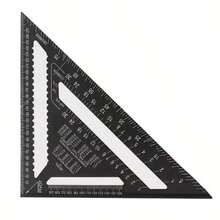 1pc Acrylic 2D Flat Angle Ruler - Triangle Ruler With Serrated Edge, Suitable For Precise Measurement, Home Decoration And Design Projects, Multifunctional Tool, All Season - A - View 4