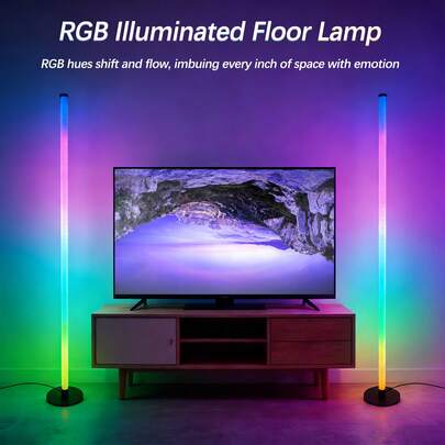 LED Floor Lamp, App-Controlled Color-Changing Music-Synced Light, Romantic Ambiance Night Light, USB-Powered (No Batteries Required) Dances To Music Rhythms With Multiple Lighting Effects Ideal For Parties, Weddings, Gaming Rooms, Living Rooms, And Holiday Decorations