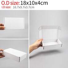 10 hộp giấy trắng, nhiều kích cỡ, hộp carton 3 lớp dùng để đóng gói sản phẩm và gửi thư bưu chính, phù hợp cho doanh nghiệp nhỏ và sử dụng cá nhân - trắng - Xem 18