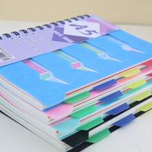 A5 Notebook With Thickened Divider Pages And Spiral Binding, Student/Office Lined Notebook, Neutral Office/Study Notebook - A5 - View 1