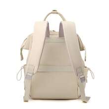 1 pieza Mochila tipo bolso de maternidad con múltiples compartimentos, cierre con cremallera, de estilo minimalista, de metal, nailon impermeable y gran capacidad, para viajes y uso diario de madres e hijos - Multicolor - Ver 5