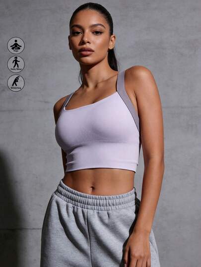  Runway Rest Gym Push Up Bra 女士运动文胸后扣式高强度训练运动健身服瑜伽健身文胸运动服，内衣