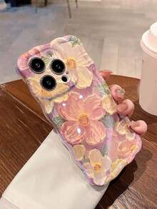 Handpainted Oil Painting Glass Cup, Compatible With IPhone 17/17 Air/17 Pro/17 Pro Max/16/16 Pro/16 Plus/16 Pro Max/15 Pro Max/15 Pro/15/14 Pro Max/14 Pro/14/13 Pro Max/13 Pro/13/12 Pro Max/12 Pro/15/15 Pro Max, Artist: Namami Wataru - 紫色 - 查看 5