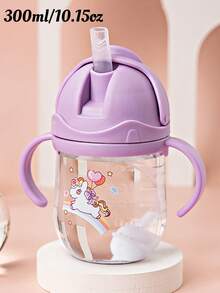 Baby Learning Cup With Straw, Cartoon Design Water Bottle, Infant Water Cup, Drinking Cup, Maternal & Child Supplies - Multicolor - View 11
