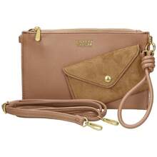 CHENSON | Bolso Bandolera Chenson para Mujer – Bolso Plano en Color Marrón – Bandolera Ajustable con Cremallera – Varios Compartimentos – Estiloso – Incluye Monedero – Moda – - Kaffe - Visa 1