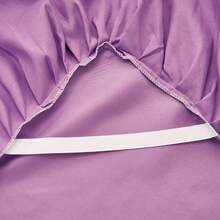 1pc Ruffled Soft Brushed Bed Skirt (Pillow Case Not Included) - Purple - View 6